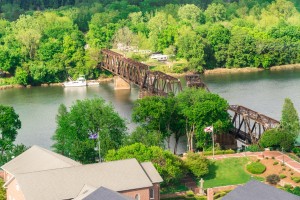 Sixth Street Bridge Aerial View   Augusta GA 6699